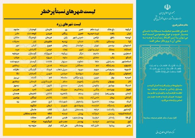 🔥 آخرین وضعیت کرونایی ایران/18 شهر در وضعیت قرمز قرار دارد