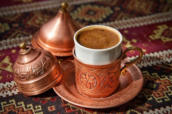 قهوه ترک با آب جوش