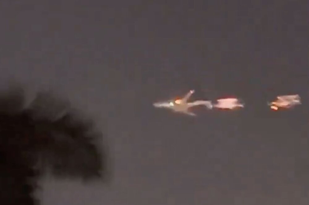 آتش گرفتن هواپیمای در حال پرواز در «میامی» آمریکا