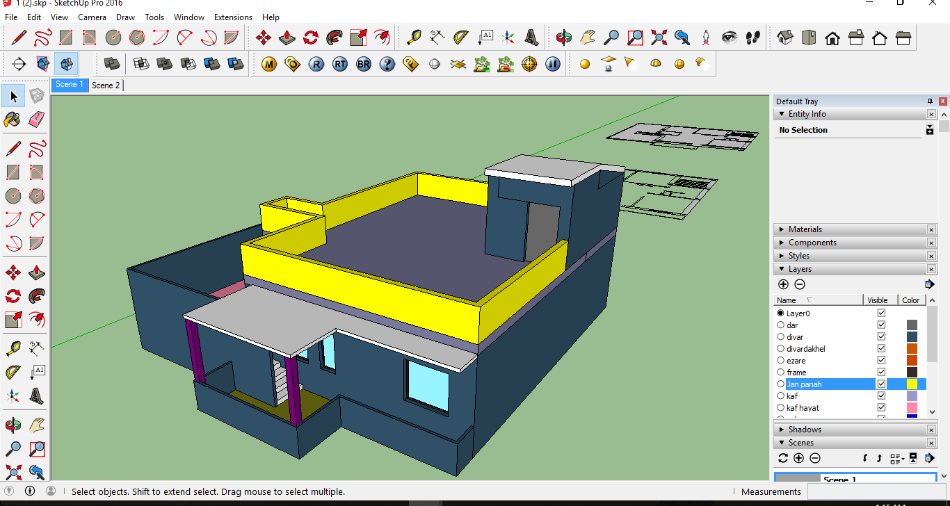 چگونه در اسکچاپ لایه بندی کنیم؟