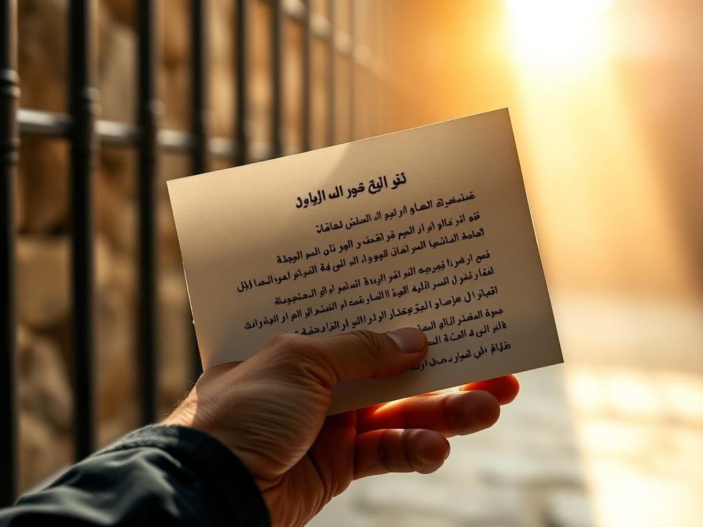 نامه درخواست مرخصی زندانی