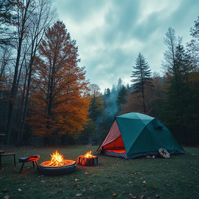 کمپ زنی پاییزه