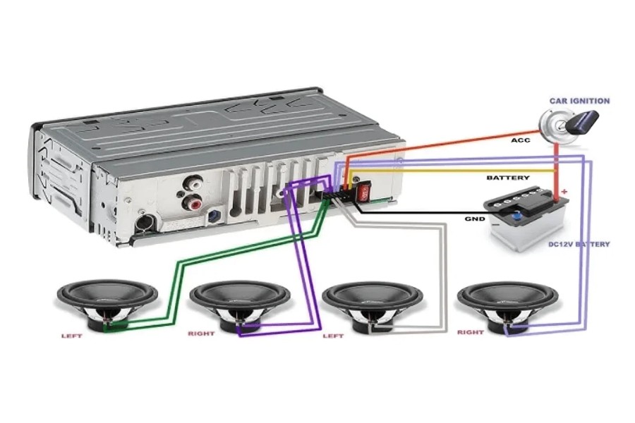 سیم‌کشی ضبط ماشین