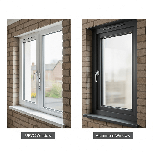 دوجداره | ساختمان | شیشه انتخاب بین UPVC و آلومینیوم